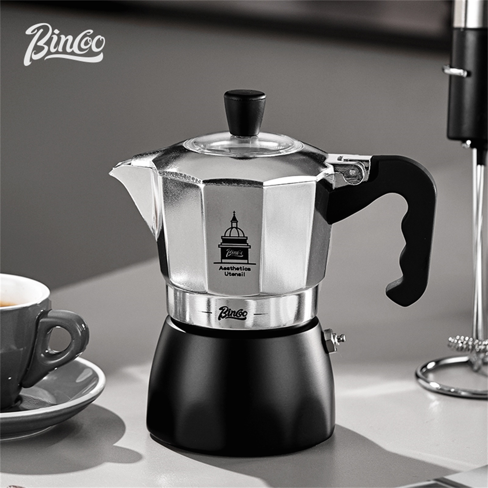 BINCOO Double Valve Moka Pot，E - Coffee Equipment Espresso ulasan dan harga