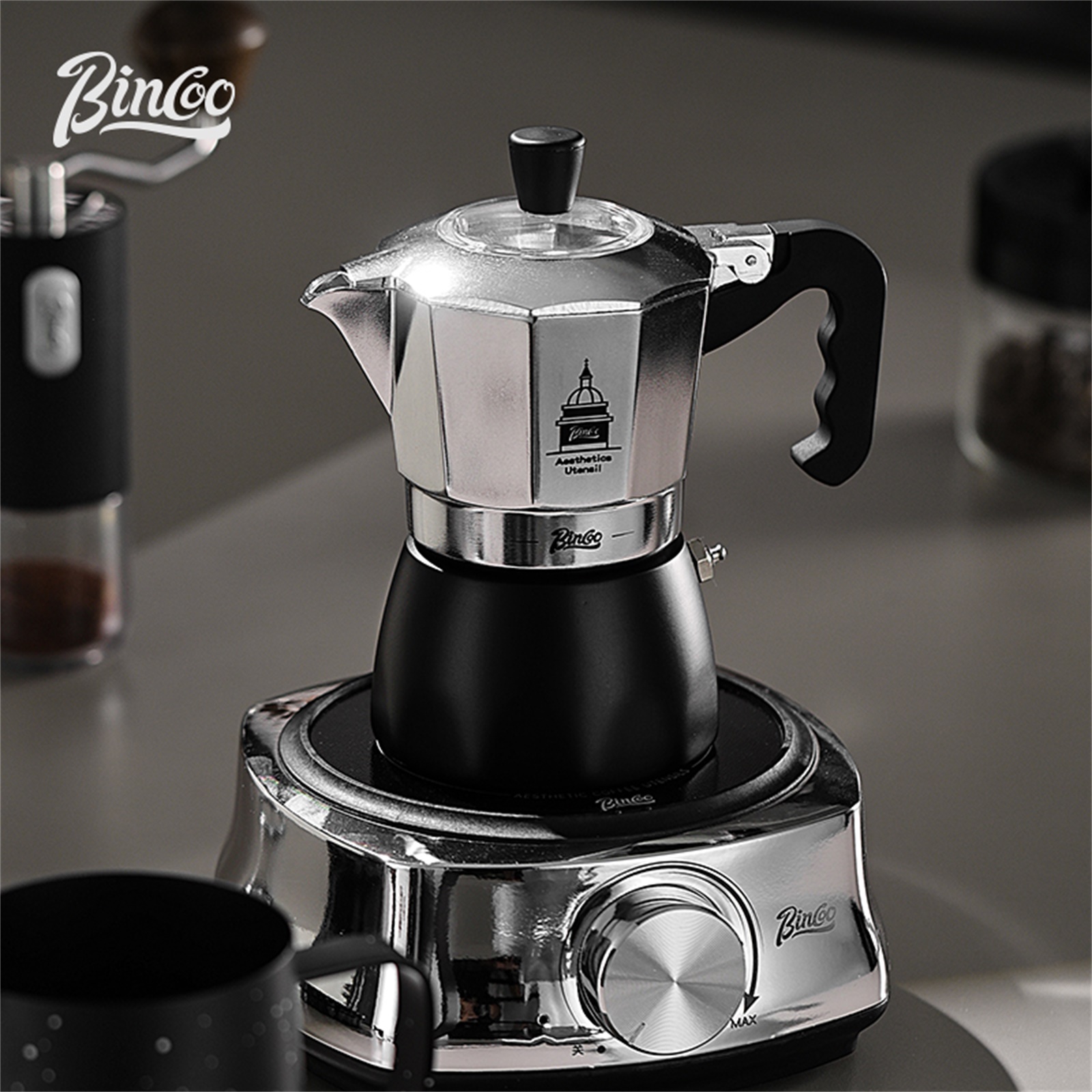 BINCOO Double Valve Moka Pot，E - Coffee Equipment Espresso ulasan dan harga