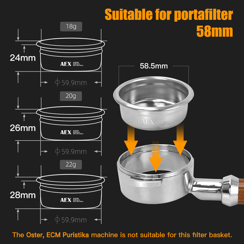 Coffee Filter Basket 58MM AEX  - Puck Screen Mesh ulasan dan harga